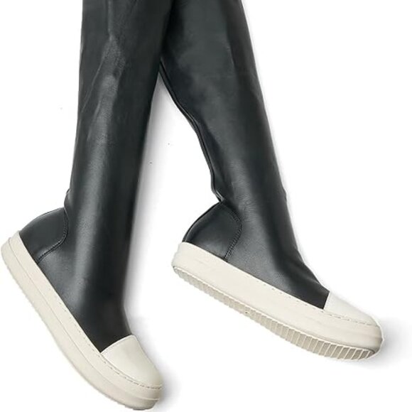 NWOT Women's Stretch Flat Over The Knee Thigh High Sneakers - Picture 2 of 3